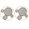 Uniquewise Set of 2 Decorative 19.75-inch Round Frame Mirror - Gold Metal Wall Mounted Mirror with 4 Glass QI004577.2 - alternate 1