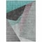 Homeroots 8' X 10' Teal Blue Aqua And Charcoal Abstract Washable Indoor Outdoor Area Rug 582893 - alternate 6