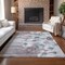 Homeroots 10' X 14' Teal Blue Aqua And Ivory Floral Washable Indoor Outdoor Area Rug 582781 - alternate 4