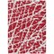 Homeroots 5' X 8' Red and White Abstract Washable Non Skid Indoor Outdoor Area Rug 559320 - alternate 5