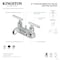 Kingston Brass Double-Handle 4" Centerset Bathroom Faucet with Pop-Up Drain, Brushed Nickel FB5628CML - alternate 4