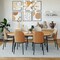 Leisuremod 70.9 in W, 29.5 in L, Manufactured Wood/Steel/Velvet, Natural Wood/Beige TT70-CNW18-BG - alternate 8