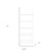 Homeroots 72" White Metal Five Tier Bookcase 489806 - alternate 4