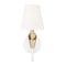 Z-Lite Claudelle 1-Light Wall Sconce, 5.75 in W x 14 in H, Textured White + Modern Gold 4014-1S-TW-MGLD - alternate 5