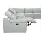 Homeroots Light Gray Italian Leather Power Reclining U Shaped Five Piece Corner Sectional With Console 532760 - alternate 5