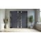 Vdomdoors Aluminum Double Doors Cynex 6777 Grey 1 Sidelight Mirrored Clear Glass Modern Painted 86x96 (W72+14 CYNEX6777DEXD-GRE-W72+14xH96-RH-I - alternate 4