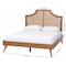 Baxton Studio Rodolfo Platform Bed - Mid-Century Modern Bed with Woven Rattan Headboard, Queen 268-12648-9408-ZORO - alternate 8