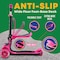 Lifemaster Kids 3-Wheel Scooter with Foldable Seat, LED Wheels, Adjustable Handlebar, Indoor/Outdoor Pink LIFMS11 - alternate 11
