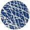 Homeroots 8' Blue And White Round Abstract Washable Indoor Outdoor Area Rug 559636 - alternate 7