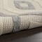 Homeroots 8' Cream And Gray Round Geometric Indoor Outdoor Area Rug 550654 - alternate 4