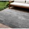 Homeroots 8' X 10' Gray And Silver Striped Washable Indoor Outdoor Area Rug 610892 - alternate 1
