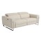 Homeroots 83" Beige Top Grain Leather Reclining Solid Wood USB Sofa 720400 - alternate 7