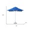Homeroots 8ft Blue Polyester Square Market Patio Umbrella 491961 - alternate 4