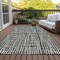 Homeroots 3' X 5' Black Gray And Ivory Striped Washable Indoor Outdoor Area Rug 583402 - alternate 6