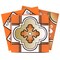 Homeroots 12" X 12" Retro Orange Mosaic Peel and Stick Removable Tiles 556396 - alternate 1