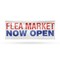 Signmission Flea Market Now Open, 36 Inch x 96 Inch, Vinyl Banner B-96-30635 - alternate 1