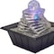 Homeroots 8" Clear Polyresin Ice Design Tabletop Fountain With LED 468297 - alternate 3