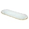 Homeroots 18in Clear and Gold Oval Crystal Serving Tray 517525 - alternate 1