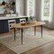 Homeroots 67" Natural and Black Solid Wood Oval Dining Table 712138 - alternate 3