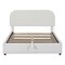 Homeroots White Boucle Upholstered Full Bed Frame With Hydraulic Lift Storage 590436 - alternate 6