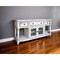 Homeroots 70" White Solid Wood Open shelving Distressed TV Stand 528740 - alternate 1
