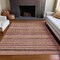 Homeroots 5' X 8' Pink And Taupe Striped Washable Indoor Outdoor Area Rug 615351 - alternate 6