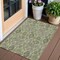 Homeroots 3' X 5' Artichoke Green And Gray Damask Washable Indoor Outdoor Area Rug 588130 - alternate 1