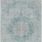Homeroots 10' X 14' Teal Blue Floral Medallion Washable Indoor Outdoor Area Rug 607949 - alternate 8