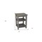 Homeroots 28" Gray Solid Wood Nightstand 548320 - alternate 7