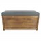Homeroots Set Of 2 Rectangular Gray Linen Fabric And Wood Storage Benches 379848 - alternate 1