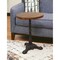 Homeroots 28" Black And Wood Brown Solid Wood And Iron Round End Table 493237 - alternate 4