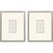 Homeroots Set Of Two Portrait Intaglio I Silver Framed Print Wall Art, 2PK 526067 - alternate 1