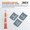 Jrex Safety 42 in Orange Channelizer Cone with (4) 4 in Diamond Grade Sheeting CHO42-JR-4-DG - alternate 4