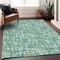 Homeroots 8' X 10' Turquoise Green And Ivory Abstract Washable Indoor Outdoor Area Rug 602602 - alternate 7