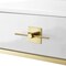 Homeroots 47" White and Gold Writing Desk With Two Drawers 543798 - alternate 4