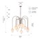 Vidalite Nimbus 12-Light Polished Nickle Chandelier With Snow White Glass Shades, Modern & Contemporary Style CE1013065 - alternate 8