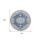 Homeroots 8' Navy Blue And Ivory Round Oriental Washable Indoor Outdoor Area Rug 597742 - alternate 6