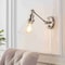 Jonathan Y Cowie 8" Iron/Glass Adjustable LED Wall Sconce, Nickel JYL7575B - alternate 5