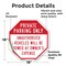 Signmission Private Parking Only Unauthorized V, 18 Inch X 18 Inch, Vinyl Decal OC-D-18-173 - alternate 3