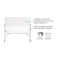 Ghent Reversible Magnetic Hygienic Porcelain Whiteboard with Aluminum Frame, 4'H x 8'W ARM4M448 - alternate 2