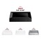 Smarty Had A Party 5.5" x 8.5" Black Rectangular Plastic Dessert Plates (120 Plates), 120PK 6903-CASE - alternate 6