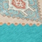Homeroots 8' Teal Blue Brown And Ivory Round Oriental Washable Indoor Outdoor Area Rug 598444 - alternate 7