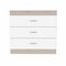 Homeroots 29" Light Gray and White Three Drawer Dresser 472120 - alternate 1
