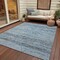 Homeroots 3' X 5' Blue And Gray Trellis Washable Indoor Outdoor Area Rug 616484 - alternate 6