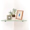 Fab Glass And Mirror 14in. L x 0.37in. H x 14in. W Wall Mount Clear Tempered Glass Floating Corner Shelf in Chrom SH-CRRD140 - alternate 7
