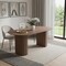 Homeroots 79" Brown Solid Wood Double Pedestal Base Oval Dining Table 720467 - alternate 3