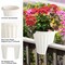 Pure Garden Railing Planter 13.5 in Round Flower Box w/ Drainage Insert 2.64-Gallon Outdoor Planter Box 50-LG1465 - alternate 6