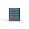 Strong Hold 6 drawer cabinet - (1x 2ft, 1x 3ft, 1x 4ft, 3x 5ft) - Blue accents - E-Lock w/ Tracking S3036-PPTAS-0605FS - alternate 1