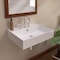 Whitehaus Collection 24 in Rectangular Wall Mount Basin with Widespread Faucet Drilling and Overflow B-AG61-3H - alternate 6