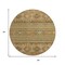 Homeroots 8' Beige Taupe And Gold Round Tribal Washable Indoor Outdoor Area Rug 615394 - alternate 4